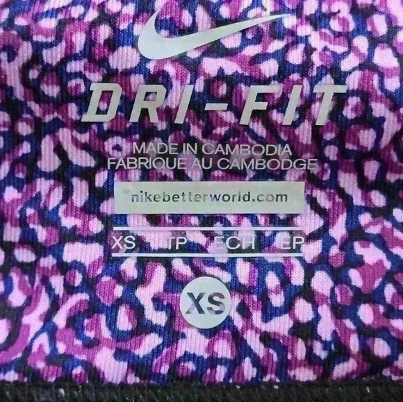 NIKE DRY FIT purple  black capri leggings xs rn#56323 05553 - Picture 6 of 10